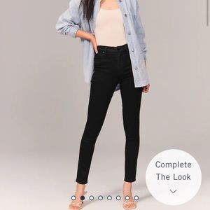 Abercrombie & Fitch black super high rise skinny jeans